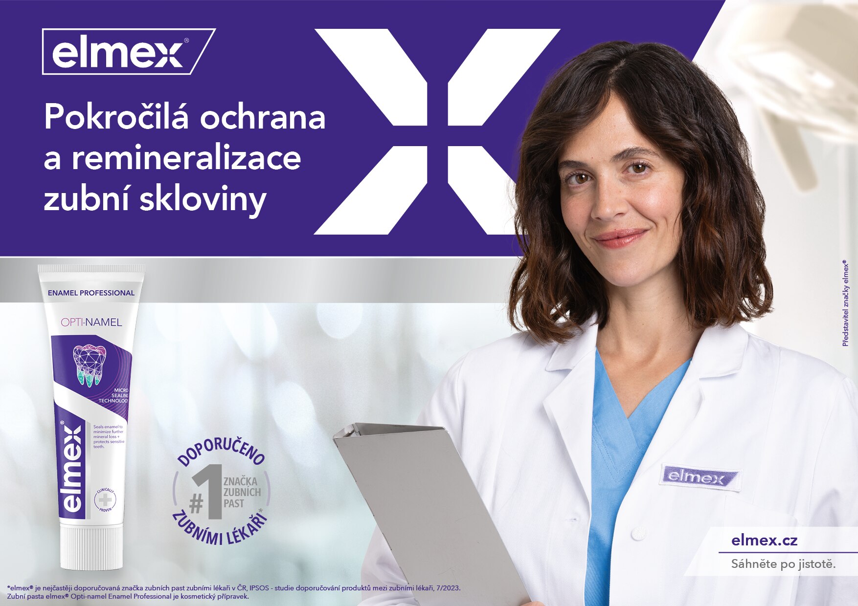Produkty elmex pro ochranu zubní skloviny.