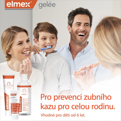 Schéma ukazující ochranu zubního krčku.