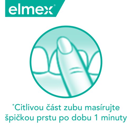 Masáž citlivé části zubu prstem